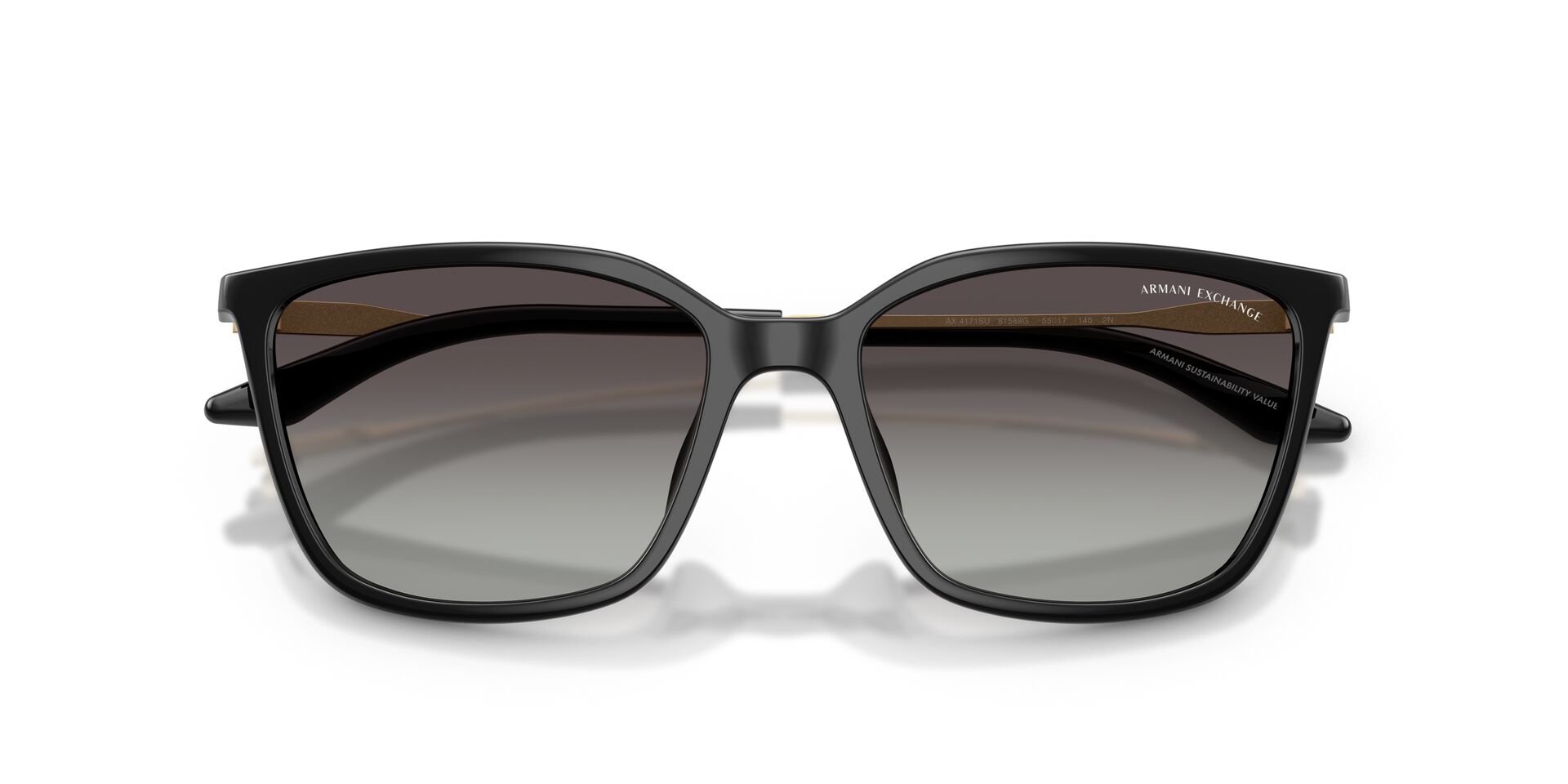 Armani Exchange 0AX4171SU Negro brillante Talla 55 - Imagen 5